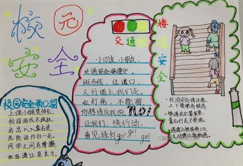 小学生校园安全手抄报图片