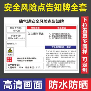 安全点告知牌发泡机压板机球磨机填充机切片机标示牌 fx16【储气罐】