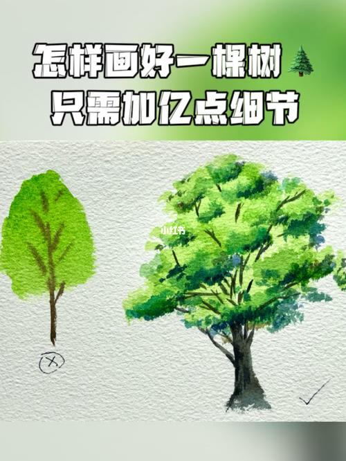 水彩教程|一棵树的画法_水彩画_教程_绘画_水彩_兴趣爱好_绘画