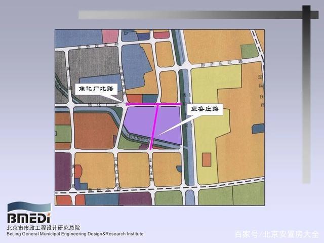 位于朝阳区豆各庄经济适用房项目旁的豆各庄路及焦化厂北路均为规划