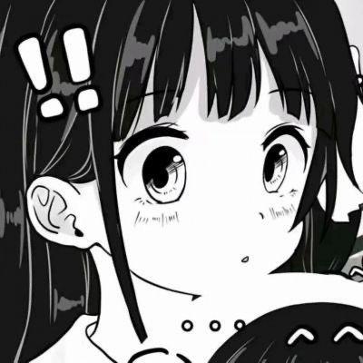 招桃花黑白动漫温柔女生头像超可爱272