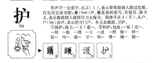 护拼音|护怎么读|护部首|护意思-作文选字典网
