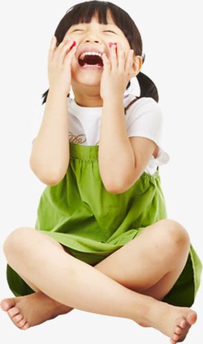 高清摄影开怀大笑的小女孩