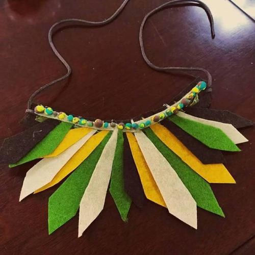 不织布,纸粘土,项链