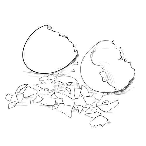 鸡蛋简笔画素描大图