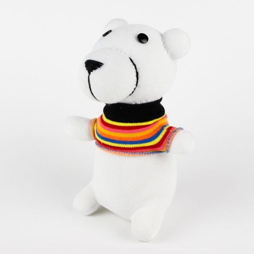 创意玩具批发袜子娃娃儿童玩偶白色熊diy成品厂家直销