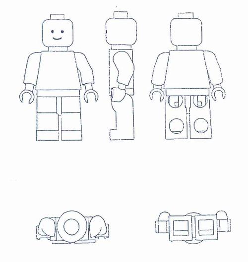 乐高人简笔画步骤