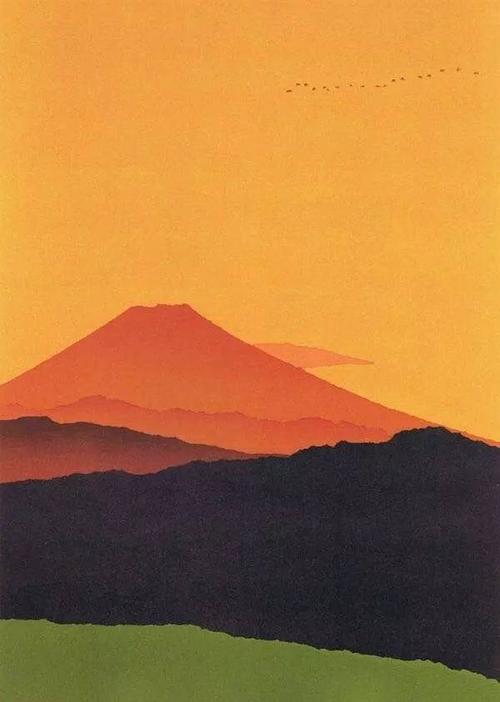 邻近色风景插画