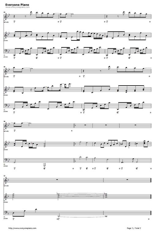 时空のたもと钢琴谱_taja_1年戦争秘录主题歌