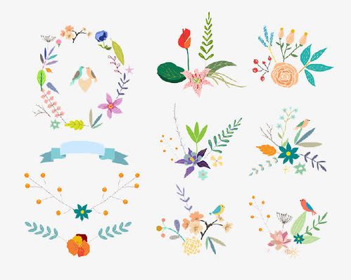 卡通花纹花边素材免抠素材免费下载_觅元素51yuansu.