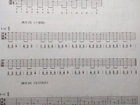 谁有不用按弦的吉他谱发给我!拍照发给我哦?