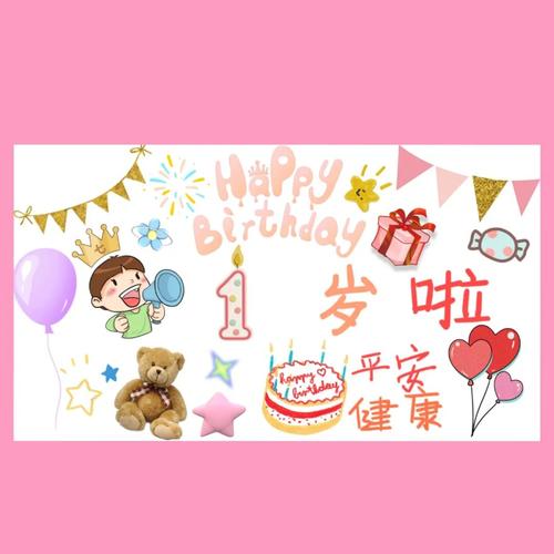 宝宝生日投屏背景图/电视投屏/_宝宝生日_生日_教程_生日布置_夏天去