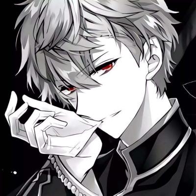 云曦冷酷高冷黑白动漫男头