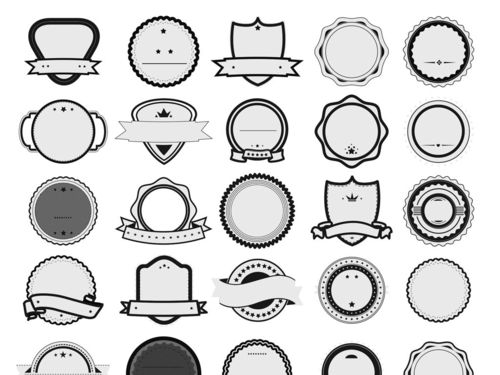 徽章模板徽章素材矢量徽章奖章