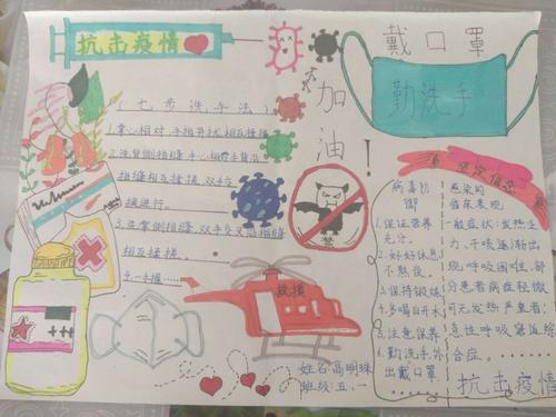 抗击疫情手抄报