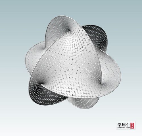 本文章列举四种拓扑膜结构,最终结果为mesh类型,其构成的皂膜结构为极