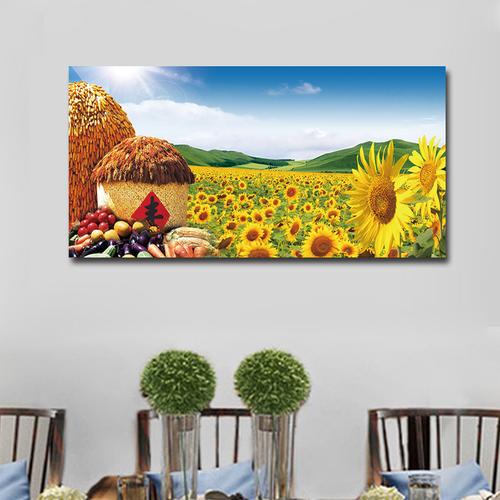 五谷丰登画丰收画餐厅画五谷丰登装饰画五谷餐厅画横式丰收图五谷丰登