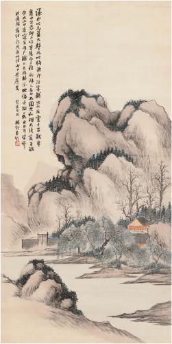 倪田(1855 ～1919) 春行闲驻图