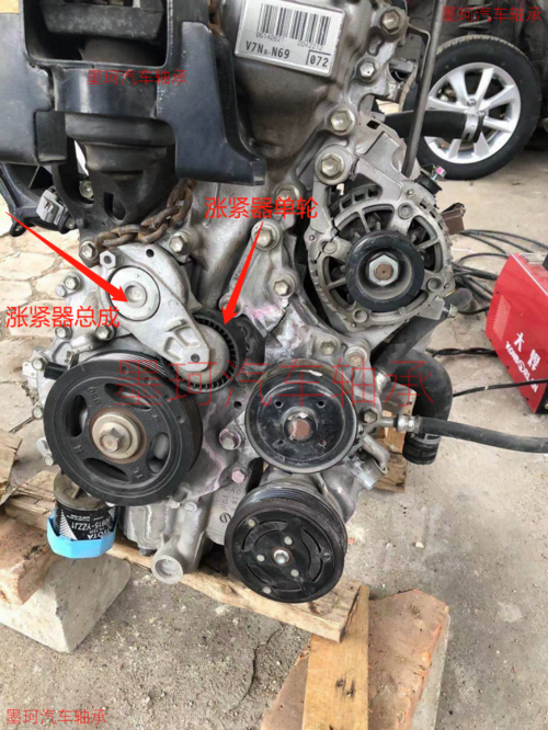 威驰适配涨紧轮单轮涨紧皮带发电机炫致丰田fs涨紧轮