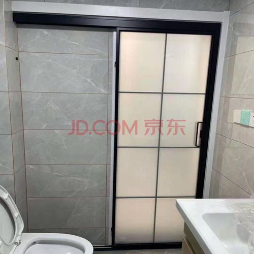 定制卫生间单扇窄边推拉门隔断厨房单轨移门长虹玻璃吊轨钛镁合金 吊