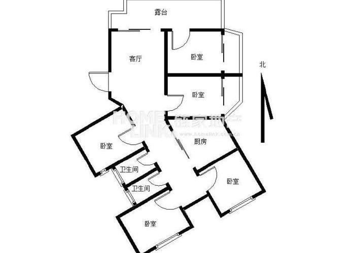 重庆5室2厅2卫153㎡-青青佳苑北苑户型图-重庆房多多