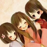 我要三姐妹头像 唯美 不带字的