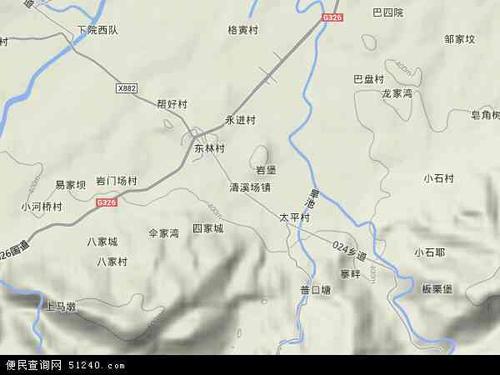 中国重庆市秀山土家族苗族自治县清溪场镇地图(卫星地图)