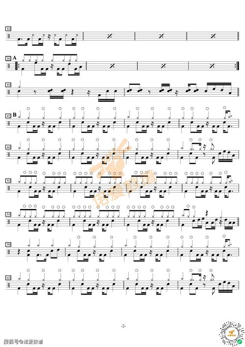 免费鼓谱宋宇宁那年年少热门热曲高清架子鼓谱