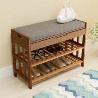 欧式换鞋凳子楠竹穿鞋凳子鞋架简易试鞋柜法耐多功能收纳储物凳子问答