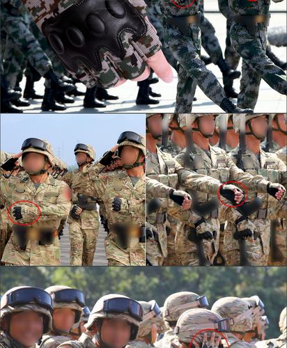 兵行者阅兵检阅战术手套 半指迷彩手套 军迷战术手套