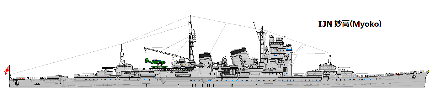 1/700 ijn 重巡洋舰 妙高(船体修正) 细节加强版