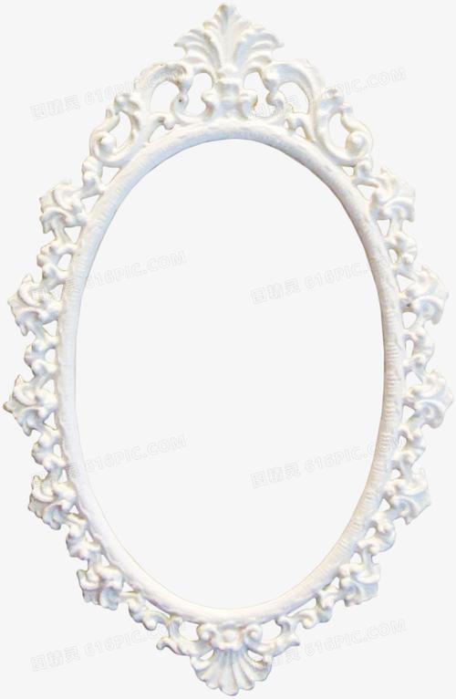 白色立体的镜子边框