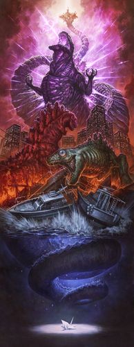 p站壁纸-哥斯拉 2015年6月,日本东京新宿区区长吉住健一为怪兽哥斯拉