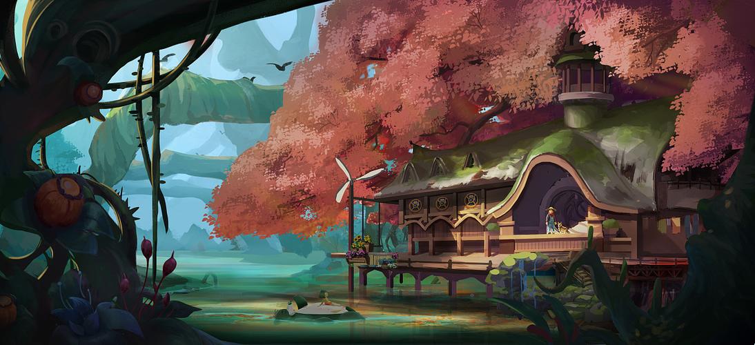 练习场景图 |插画|游戏原画|格林lgelin - 原创作品 - 站酷 (zcool)