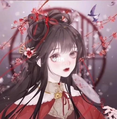 一组超适合过年用的古风红装闺蜜头._古风_仙气头像_素材_头像