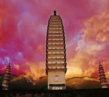崇圣寺三塔简笔画