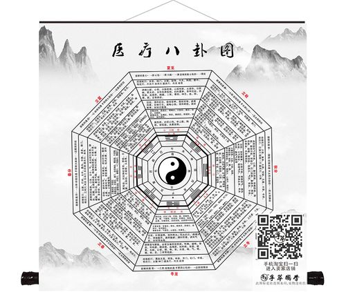 医疗八卦图大幅挂轴画中医周易易经国学太极图阴阳现代装饰画