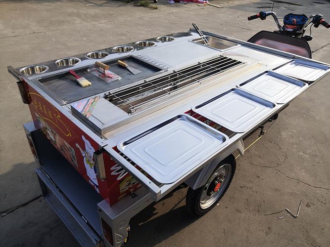 定做电动三轮小吃车 麻辣烫移动早餐摆摊多功能不锈钢