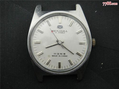 好品蓝标海鸥牌男机械表铁花机芯st5