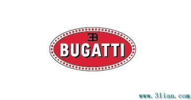 bugatti布加迪汽车标志矢量图