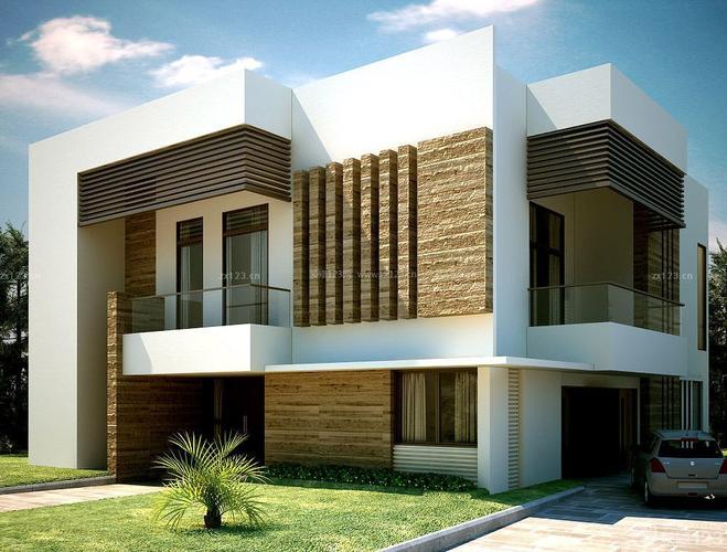 高端现代别墅外观装潢设计装修图