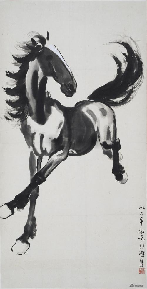 展出作品:徐悲鸿《奔马图》