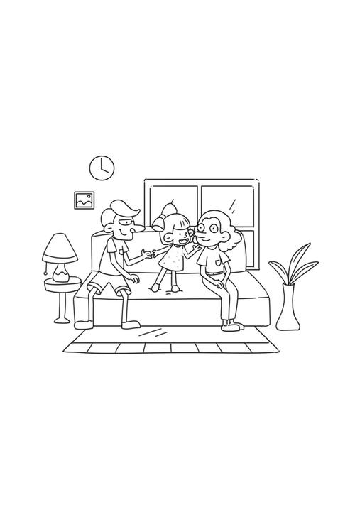 原创亲子家庭生活简笔画合集_简笔画_亲子_全家怎么样
