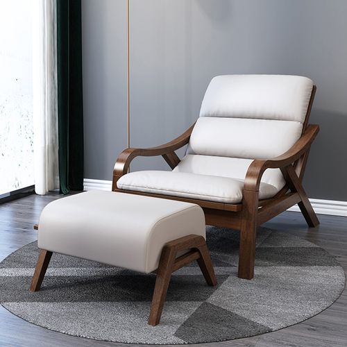 御品工匠全实木椅子新中式金丝檀木懒人休闲椅单人沙发椅小户型躺椅