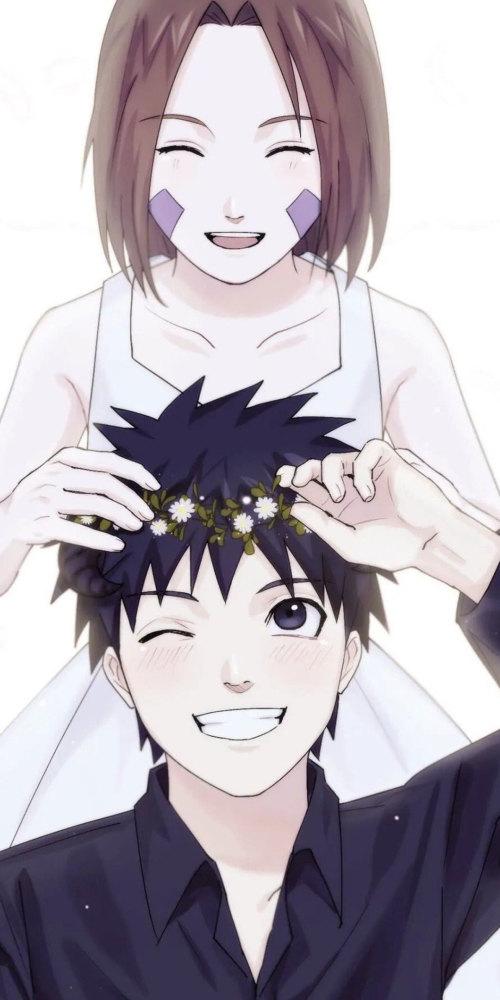 《火影忍者壁纸》带土和琳手机壁纸,琳的世界马上就要