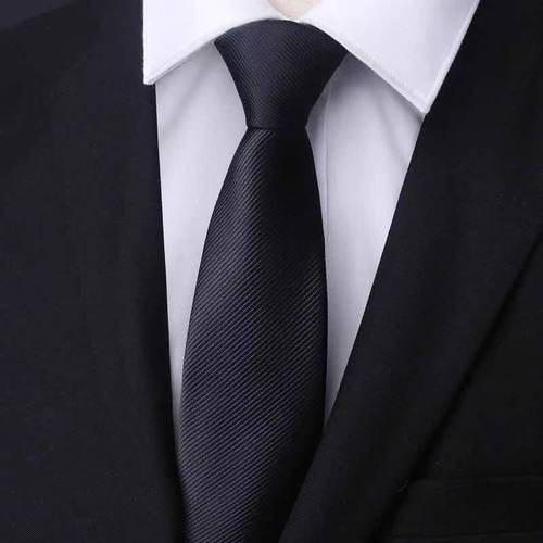 kea韩版纯色男士商务风正装细窄领带男职业黑色西装结婚手打领带