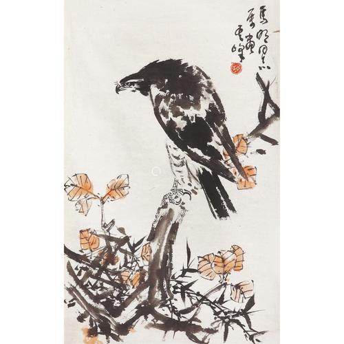 孙其峰 雄鹰 设色纸本 镜片