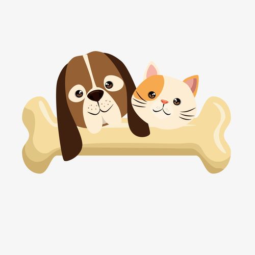 宠物小狗猫咪矢量图