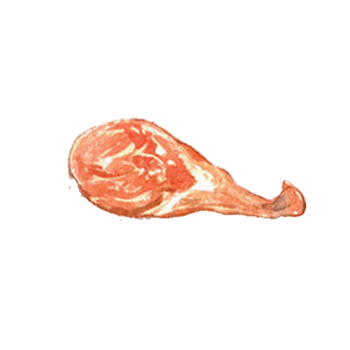 手绘火腿