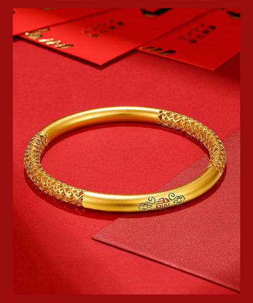 万足古法黄金手镯逸福手镯足金999.9古法金手镯